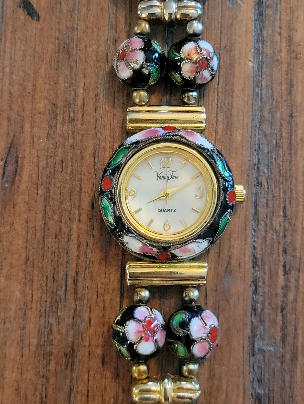 Vintage Vanity Fair Cloisonne Beaded Watch - Picture 3 of 9